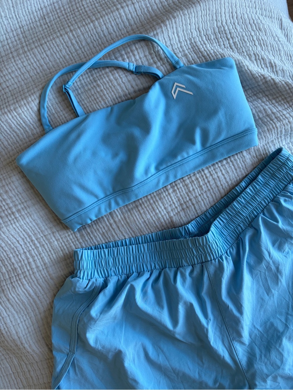 Oner Active Light Blue Bandeau Sports Bra